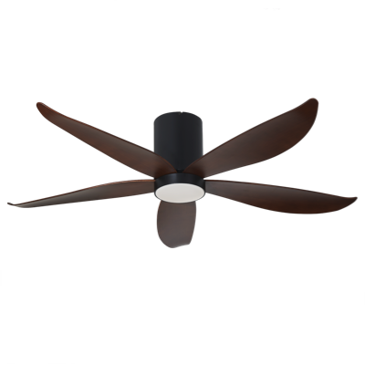 MOWE HELIOS 5-BLADE SMART CEILING FAN BLACK WITH DARK WOOD